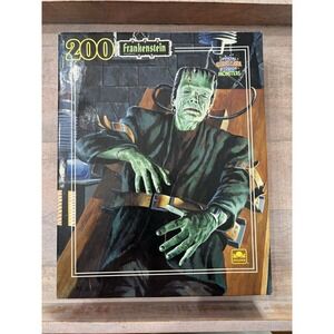 GOLDEN Frankenstein Official Universal Studios Monsters 200 Piece Puzzle 1990